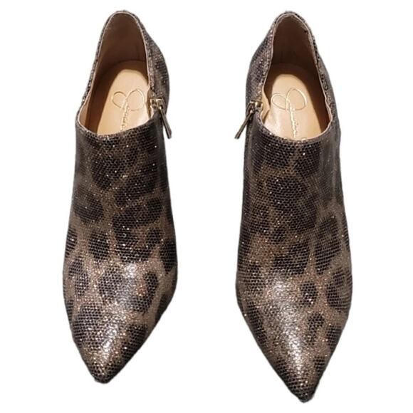 Jessica Simpson Leopard Print Ankle Bootie Size 7M - Picture 1 of 8